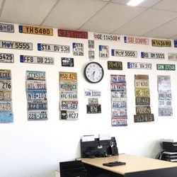 Registry - Vehicle Registration Service - Wall of plates