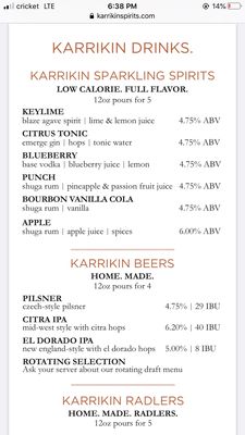 Menu photo 1 Karrikin Spirits Cincinnati, OH