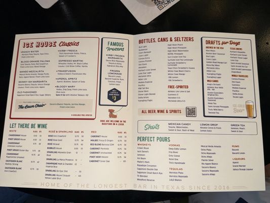 Menu photo 1 Kirby Ice House Houston, TX