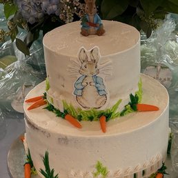Peter rabbit two tier cake