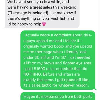 LaserAway - Texts from sales associate pushing sales with a fake apology - thanks lol. - Tattoo Removal Near Me - San Diego, California