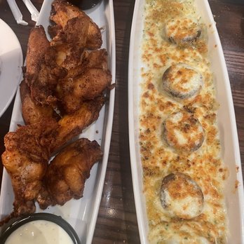 LongHorn Steakhouse - Wings and White Cheddar Stuffed Mushrooms for appetizers - Steakhouses Near Me - Flemington, New Jersey