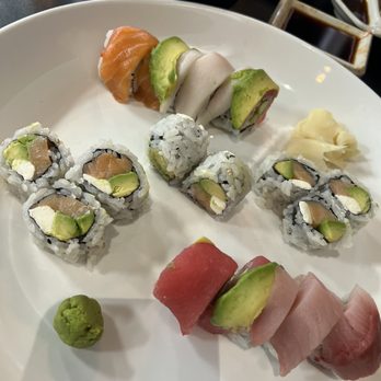 Sushi Tsuki - Philadelphia roll and rainbow roll - Japanese Near Me - Schaumburg, Illinois Sushi Tsuki - Philadelphia roll and rainbow roll - Japanese Near Me - Schaumburg, Illinois