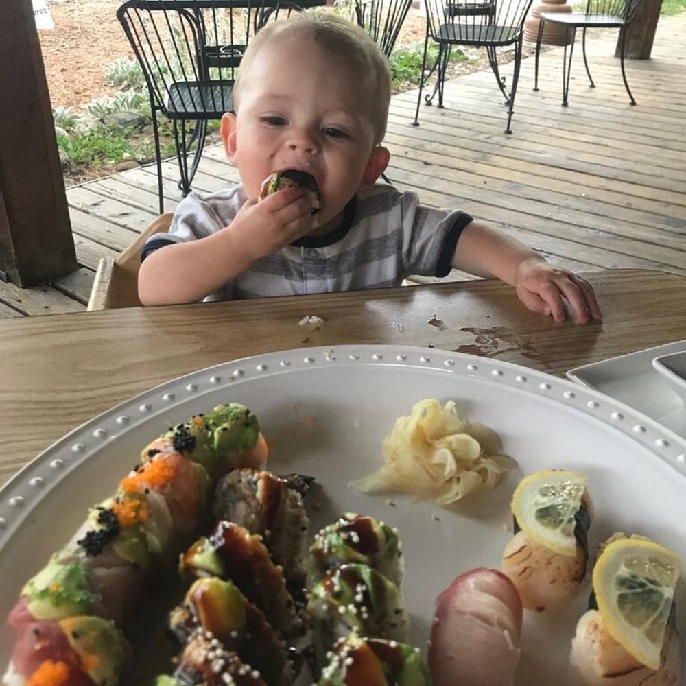 Sushi a La Hattori - My son loving the California roll. - Japanese Near Me - El Prado, New Mexico Sushi a La Hattori - My son loving the California roll. - Japanese Near Me - El Prado, New Mexico
