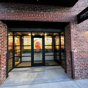 Coneflower Creamery - Exposed brick entrance - Ice Cream & Frozen Yogurt Near Me - Omaha, Nebraska Coneflower Creamery - Exposed brick entrance - Ice Cream & Frozen Yogurt Near Me - Omaha, Nebraska