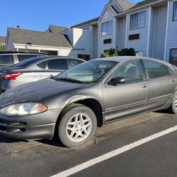 Desert Inn - Here is the abandoned car that was asphalted  around when the parking lot was redone. Funny, right?