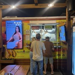 Waiting in line to place my order
