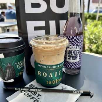 Alfred Coffee - Famous vanilla latte, lavender latte iced, and lavender syrup. - Coffee & Tea Near Me - Malibu, California