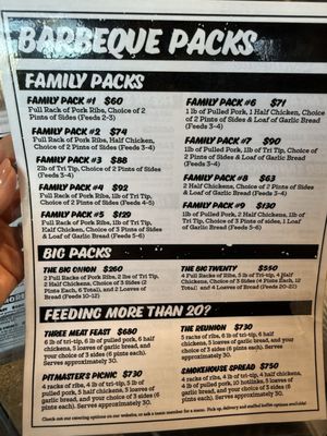 Menu photo 4 Canyons Barbeque Castro Valley, CA