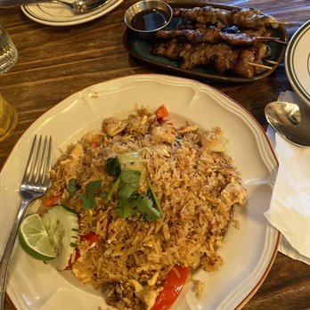 Saranrom Thai - Moo Ping and Thai Chili Paste Fried Rice. - Thai Near Me - Elmhurst, New York
