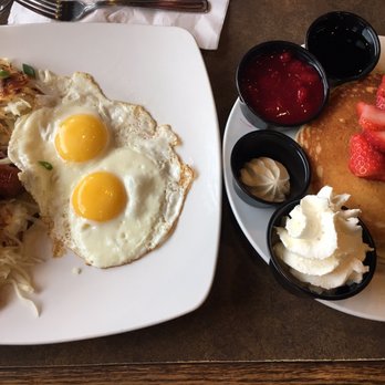 The Coquitlam Grill - Strawberry cake pancakes - Burgers Near Me - Coquitlam, British Columbia