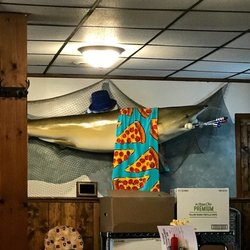 Linwood Hotel - Wall shark with fireworks in his mouth.