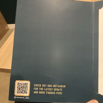 Madame Danh  - Menu back page. - Vietnamese Near Me - Vancouver, British Columbia