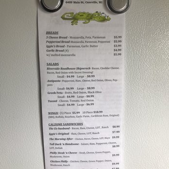 Iggies Pizza on the Bay - Front of menu - Pizza Near Me - Caseville, Michigan