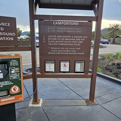 Lava Flow Campground - A self-serve pay station allows guest to pay admission and camping fees.