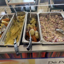 Ceviche and papas a la huancaina.... Ceviche and papas a la huancaina....