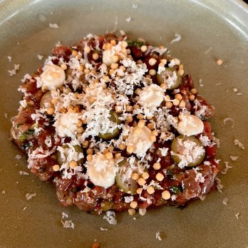 The Bison Restaurant - Bison tartare ($31) - Canadian (New) Near Me - Banff, Alberta