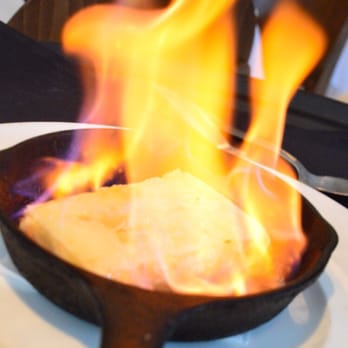 Nostos - Saganaki - Fried Cheese....and they cook it right in front of you. - Greek Near Me - Vienna, Virginia