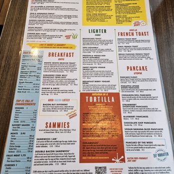 Snooze, an A.M. Eatery - Food menu (1 of 2 pages) - Breakfast & Brunch Near Me - Denver, Colorado Snooze, an A.M. Eatery - Food menu (1 of 2 pages) - Breakfast & Brunch Near Me - Denver, Colorado