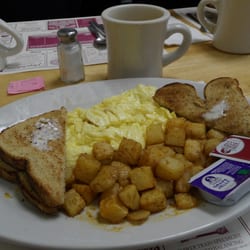 Homefries Restaurant - Another view of 2 eggs , wheat toast and homefries.