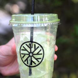 Ooika - Strawberry Latte ($7.95) is mostly ice