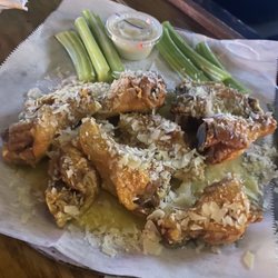 Orena Sports Bar - Garlic parm wings.