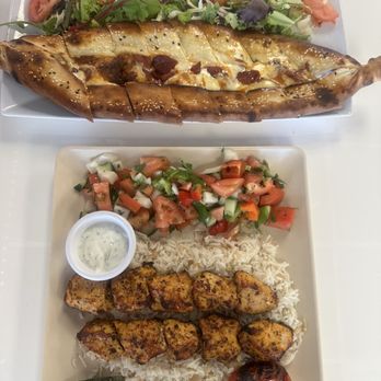 Mangal Turkish Grill - Sausage side and Chicken Shish Kebab with tasty basmati rice. - Turkish Near Me - Clearwater, Florida Mangal Turkish Grill - Sausage side and Chicken Shish Kebab with tasty basmati rice. - Turkish Near Me - Clearwater, Florida