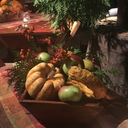 Thanksgiving Tasting Event -- tabletop display in the barn, where dinner was served
