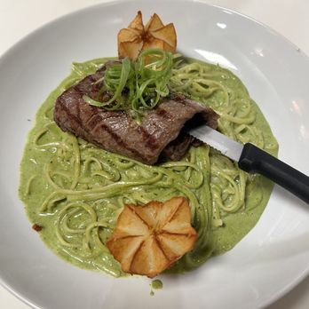 Ceviche & Grill - Tallarines Verdes con Churrasco - Seafood Near Me - Miami, Florida Ceviche & Grill - Tallarines Verdes con Churrasco - Seafood Near Me - Miami, Florida