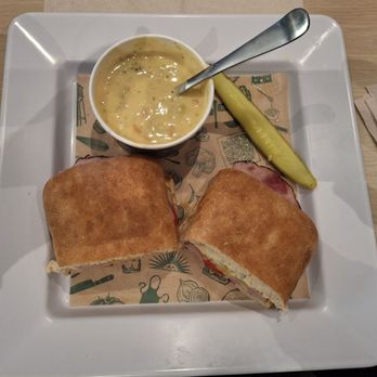 McAlister's Deli - Ham and Cheese sandwich with Broccoli Cheese soup - Sandwiches Near Me - Statesboro, Georgia McAlister's Deli - Ham and Cheese sandwich with Broccoli Cheese soup - Sandwiches Near Me - Statesboro, Georgia