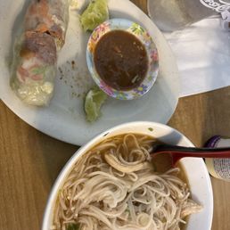 Chicken pho spring rolls with peanut sauce. So so good best pho around 10/10 recommend! I tell everyone I know about this place! Chicken pho spring rolls with peanut sauce. So so good best pho around 10/10 recommend! I tell everyone I know about this place!