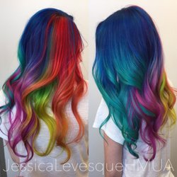 The Dollhouse Salon - Rainbow hair Jes did!