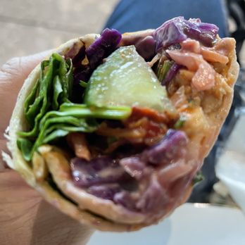 Pret A Manger - Korean chicken wrap. - Coffee & Tea Near Me - London, XGL Pret A Manger - Korean chicken wrap. - Coffee & Tea Near Me - London, XGL