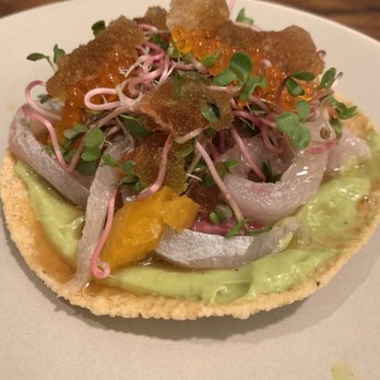 Ceviche Project - Hawaiian Kanpachi Tostada - Latin American Near Me - Los Angeles, California Ceviche Project - Hawaiian Kanpachi Tostada - Latin American Near Me - Los Angeles, California
