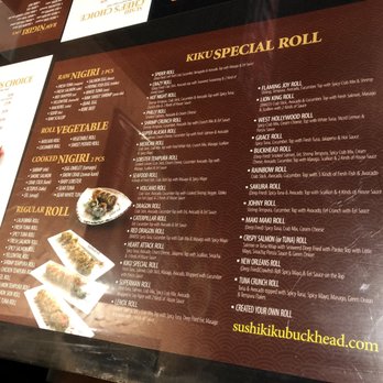 Sushi Kiku - Menu - Part 1 of 2. - Japanese Near Me - Atlanta, Georgia