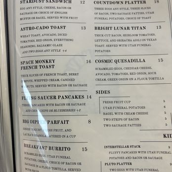Sky Nova - Breakfast menu - Bars Near Me - Cannonville, Utah
