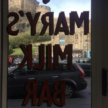 Mary's Milk Bar - Looking out from the store has a castle view. - Ice Cream & Frozen Yogurt Near Me - Edinburgh, EDH