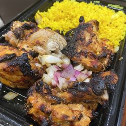 Chicken chop with lemon rice