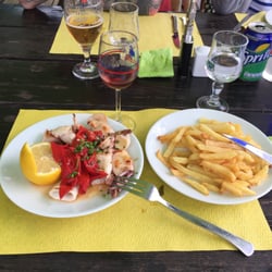 Chez Aldo - Calamars à la plancha et frites maison