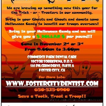 Victor Sobrepena, DDS - Halloween Cash For Candy Event - General Dentistry Near Me - Foster City, California Victor Sobrepena, DDS - Halloween Cash For Candy Event - General Dentistry Near Me - Foster City, California