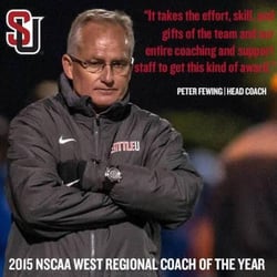 Peter Fewing Soccer Camps - Peter - 2015 Division 1 West Regional Coach of the Year, 2015 WAD League Coach of the Year