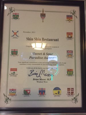 Menu photo 1 Shin Shin Chinese Restaurant Windsor, ON Menu photo 1 Shin Shin Chinese Restaurant Windsor, ON