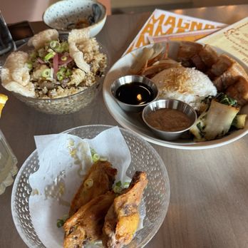 Magna Kainan - Happy hour meal - Sisig fried rice, lechon bowl, sinigang wings - Filipino Near Me - Denver, Colorado
