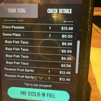 Yard House - Ridiculous to pay $6.99 for a Baja fish taco and the fish is smaller than a shrimp. - Vegetarian Near Me - Burbank, California Yard House - Ridiculous to pay $6.99 for a Baja fish taco and the fish is smaller than a shrimp. - Vegetarian Near Me - Burbank, California