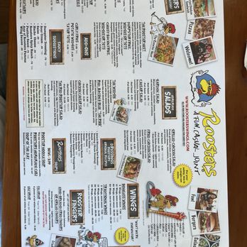 Roosters Polaris - Menu Front - Chicken Wings Near Me - Columbus, Ohio