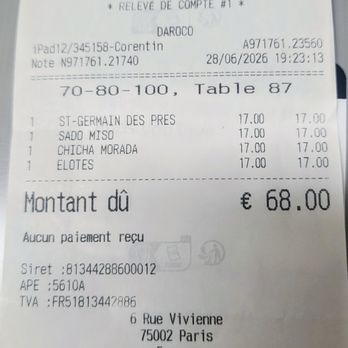 Danico - 1 euro =  $1.15 US - Cocktail Bars Near Me - Paris, 75