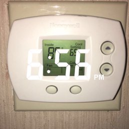 No air conditioning for 2 nights in 100 degree temps in Yakima Fairbridge in. 85 degree room at 6:56 pm when setting is at 65.