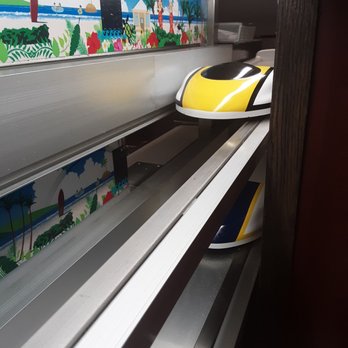 Genki Sushi - Little bullet trains to deliver the orders. - Sushi Bars Near Me - Kapolei, Hawaii Genki Sushi - Little bullet trains to deliver the orders. - Sushi Bars Near Me - Kapolei, Hawaii