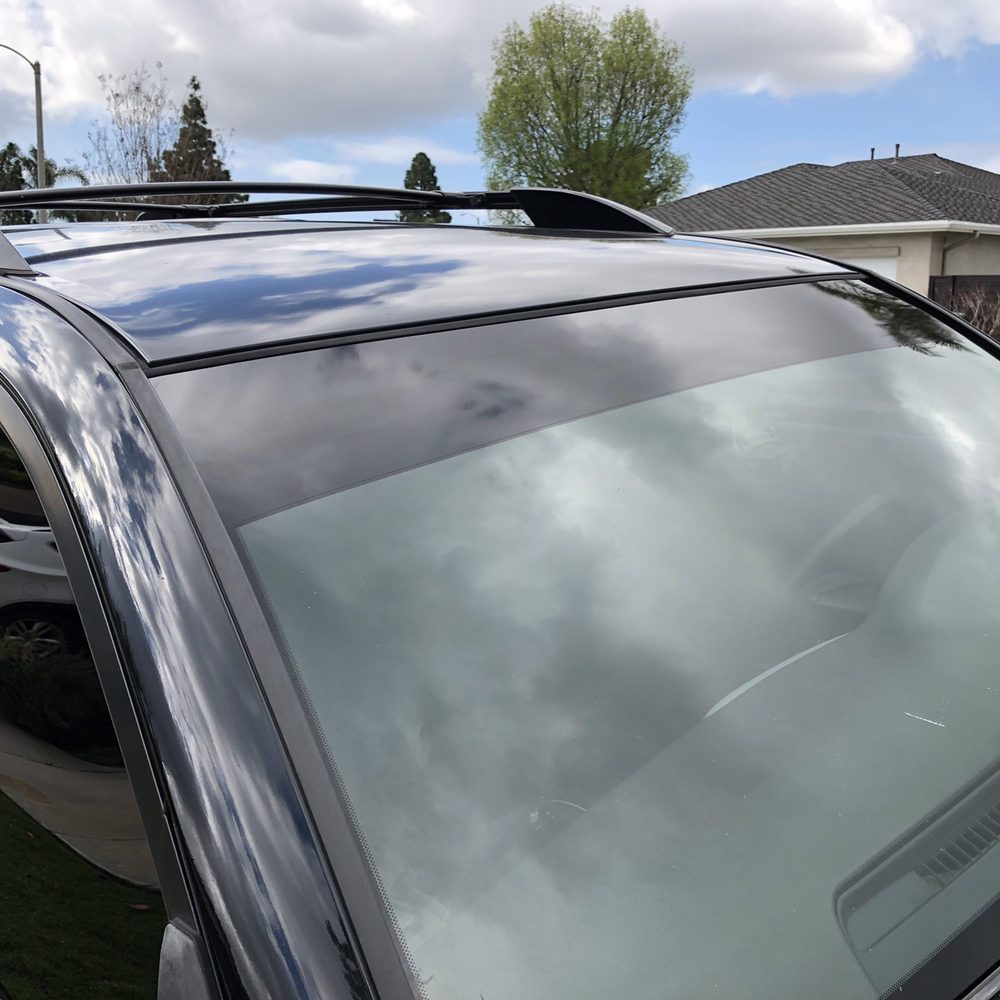 Lucent Graphic Solutions - Black windshield strip. - Graphic Design Near Me - Costa Mesa, California