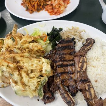 Kim Chee Restaurant - Lunch special. Kalbi and vegetable tempura - Korean Near Me - Kaneohe, Hawaii Kim Chee Restaurant - Lunch special. Kalbi and vegetable tempura - Korean Near Me - Kaneohe, Hawaii